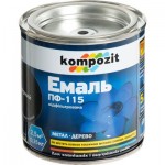 Kompozit Емаль алкідна ПФ-115 чорний глянець 0,25 кг