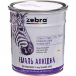 ZEBRA Емаль алкідна ПФ-116 серія Акварель 811 білий мат 0,9 кг