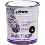 ZEBRA Емаль алкідна ПФ-116 серія Акварель 888 темно-коричневий глянець 0,9 кг