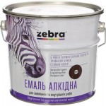 ZEBRA Емаль алкідна ПФ-116 серія Акварель 888 темно-коричневий глянець 2,8 кг