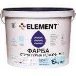 Element Фарба структурна Рельєф білий 15 л 15 кг