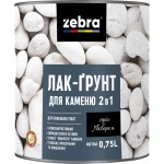 ZEBRA Лак-грунт для камня 2в1 серия Акварель глянец прозрачный 0.75 л