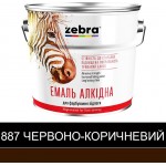 ZEBRA Емаль алкідна для підлоги ПФ-266 серія Акварель 887 червоно-коричневий глянець 0,25 кг