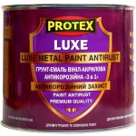 Protex Грунт-емаль вініл-акрилова антикорозійна 3в1 LUXE RAL 3011 червоний мат 0,6 л