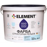 Element Фарба структурна Рельєф білий 3,5 л 3,5 кг