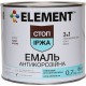 Element Эмаль алкидная антикоррозийная 3 в 1 Стоп іржа черный глянец 0,7 кг