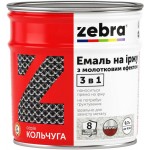 ZEBRA Емаль 3 в 1 серія Кольчуга молоткова 18 темно-сірий глянець 2,2 кг