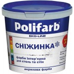 Polifarb Фарба акрилова Сніжинка мат білий 6,5 кг