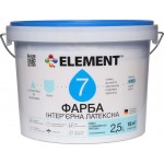 Element Фарба акрилова водоемульсійна 7 База А шовковистий мат білий 2.5л