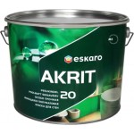 Eskaro Фарба акрилатна водоемульсійна Akrit 20 полумат білий 9.5л 11.9кг