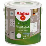 Alpina Емаль акрилова Aqua Weisslack SM білий атласний мат 2,5 л