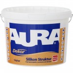 Фарба Aura Dekor Silikon Struktur білий 9,5 л 14,8 кг