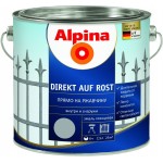 Alpina Емаль алкідна Direkt auf Rost 3 в 1 RAL7040 світло-сірий глянець 2,5 л