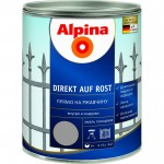 Alpina Емаль алкідна Direkt auf Rost 3 в 1 RAL8011 горіхово-коричневий глянець 0,75 л