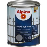 Alpina Емаль алкідна Direkt auf Rost 3 в 1 RAL9006 срібний глянець 0,75 л