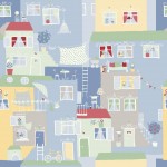 Decoprint Шпалери вінілові гарячого тиснення kids house blue EP1056 0,53x10,05 м