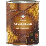 Eskaro Лак мебельный Mooblilakk 40 полуглянец 0.9 л бесцветный