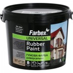 Farbex Фарба гумова RAL9004 чорний 6 кг