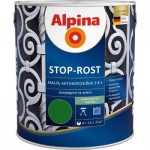 Alpina Емаль алкідно-уретанова Stop-Rost RAL 3011 червоно-коричневий шовковистий мат 2.5 л