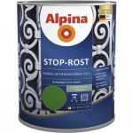 Alpina Емаль алкідно-уретанова Stop-Rost RAL 5005 синій шовковистий мат 0.75 л