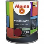 Alpina Емаль алкідна Universallack чорний атласний мат 0.75 л