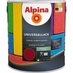 Alpina Емаль алкідна Universallack чорний атласний мат 2.5 л