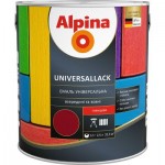 Alpina Емаль алкідна Universallack чорний глянець 2.5 л