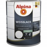 Alpina Емаль алкідна Weisslack білий атласний мат 0.75 л