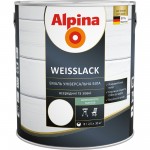 Alpina Емаль алкідна Weisslack білий атласний мат 2.5 л