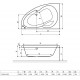 Excellent Акрилова ванна ліва асиметрична 1500х950 A Plus WAEX.NEL15WH