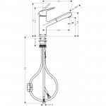 Hansgrohe Змішувач для кухні 150 Focus M43 хром