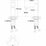 RJ Змішувач для умивальника Cube S RBSS201-1