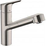 Hansgrohe FOCUS M43 150 змішувач для кухні, з витяжним виливом, сталь (71842800)