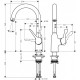 Hansgrohe FOCUS M43 220 змішувач для кухні, хром (71812000)