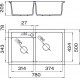 Metalac Мийка для кухні Х granit-QUADRO PLUS 2 D чорна
