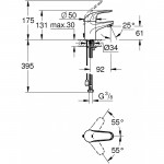 Змішувач для раковини Grohe Euroeco 32881000