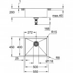 Кухонна мийка Grohe Sink K700U 31574SD1