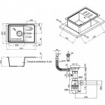 Кухонна мийка Lidz 620x435 / 200 BLM-14 (LIDZBLM14620435200)