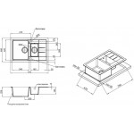 Кухонна мийка Lidz 780x495 / 200 GRF-13 (LIDZGRF13780495200)