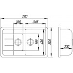 Кухонна мийка Lidz 780x495/200 STO-10 (LIDZSTO10780495200)