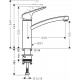 Hansgrohe MySport M Смеситель для кухни, хром (13861000)