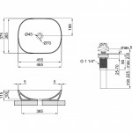 Q-Tap Раковина-чаша Qtap Aquarius 465x375x115 White з донним клапаном QT21112185W