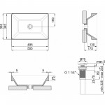 Q-Tap Раковина Qtap Crow 500x350x180 White з донним клапаном QT0511L582W