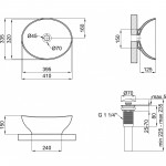 Q-Tap Раковина Qtap Dove 410х335х145 Matt black QT063078MBMB