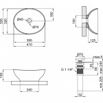 Q-Tap Раковина-чаша Qtap Dove 410x335x145 White з донним клапаном QT06113078W