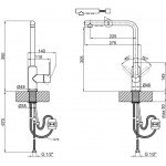 Q-Tap Змішувач для кухні з висувним виливом Qtap Janicka 9134103FC (QTJAN9134103FC)