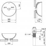 Q-Tap Раковина-чаша Qtap Robin 383х383х175 White з донним клапаном QT1311L408W