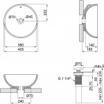 Q-Tap Раковина-чаша Qtap Robin 410х410х180 White з донним клапаном QT1311A004W