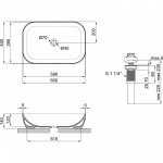 Q-Tap Раковина Qtap Robin 610х400х145 Matt black QT132143PMBMB