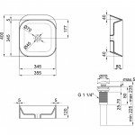 Q-Tap Раковина-чаша Qtap Scorpio 350х390х120 White з донним клапаном QT14112241W